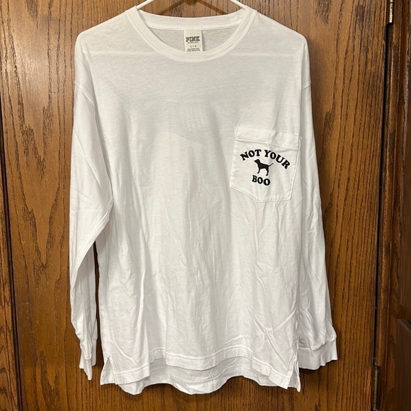 Victoria’s Secret PINK Not Your Boo Long Sleeve Top - Glow In Dark Skeleton - Picture 4 of 11